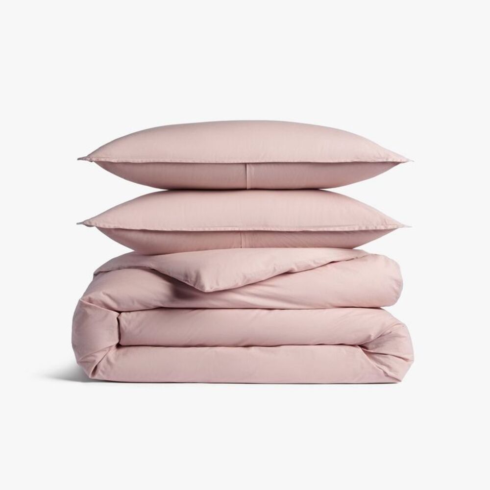 King/California King Casual Organic Cotton Duvet Cover & Sham Set Petal